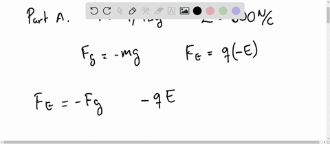 part-a-what-must-the-charge-sign-and-magnitude-of-a-particle-of-mass-142-g-be-for-it-to-remain-stationary-when-placed-in-a-downward-directed-electric-field-of-magnitude-600-nc-use-980-ms2-fo-96547