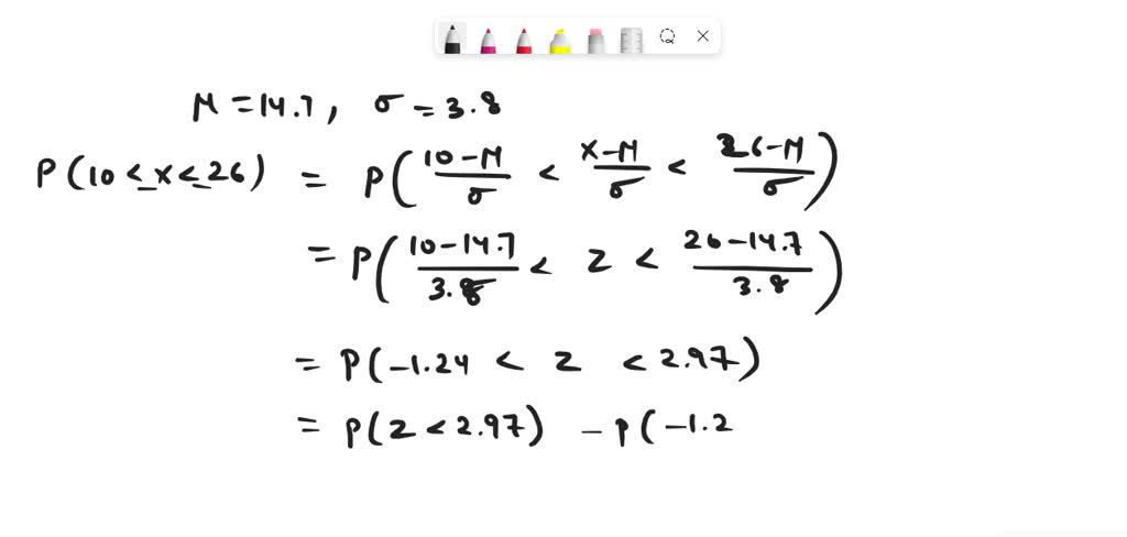 SOLVED: Assume that x has a normal distribution with the specified mean ...