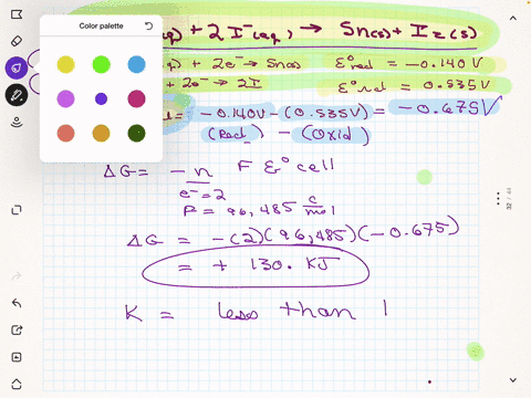 use-standard-reduction-potentials-to-calculate-the-standard-free-energy-change-in-kj-for-the-reaction-3