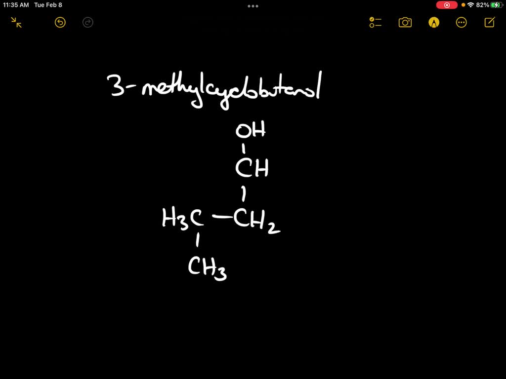 SOLVED Draw 3methylcyclobutanol. Include all hydrogen atoms.