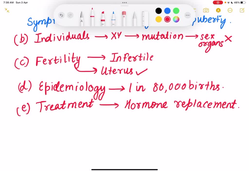 SOLVED Describe Swyer Syndrome a. Characteristics and symptoms b