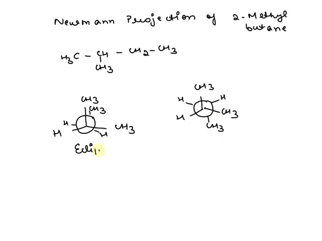 Draw the Newman projection for 2-methylbutane for its lowest and ...