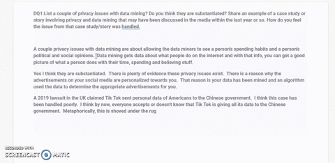 dq1list-a-couple-of-privacy-issues-with-data-mining-do-you-think-they-are-substantiated-share-an-example-of-a-case-study-or-story-involving-privacy-and-data-mining-that-may-have-been-discuss-47288