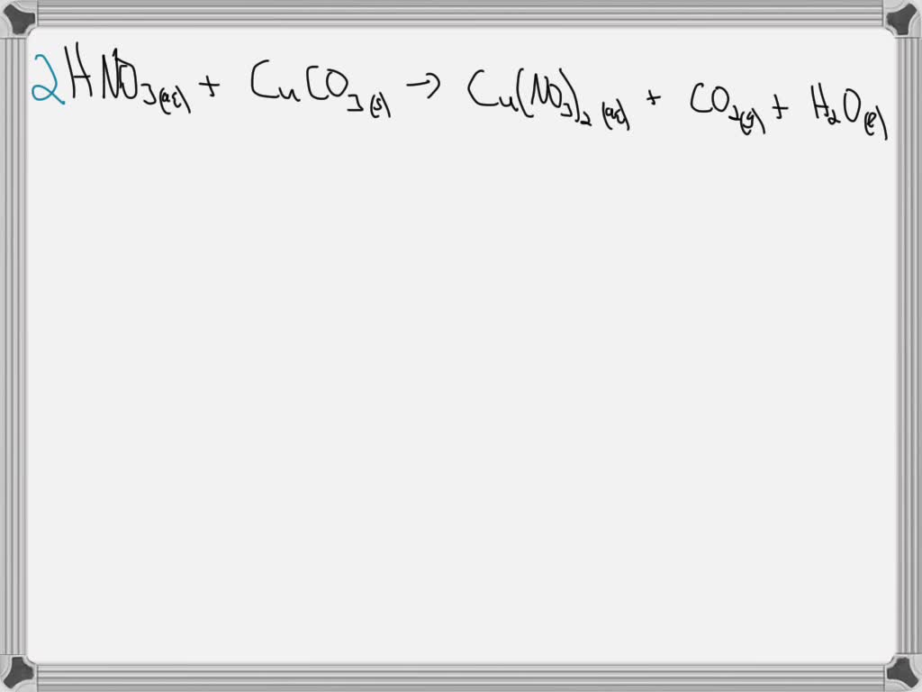 SOLVED Write a net ionic equation for the reaction that occurs when excess aqueous nitric acid