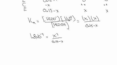 formic-acid-hcooh-has-ka-18-x-104-calculate-the-molar-concentration-of-h3o-in-015-m-hcooh-and-the-ph-of-solution-26189
