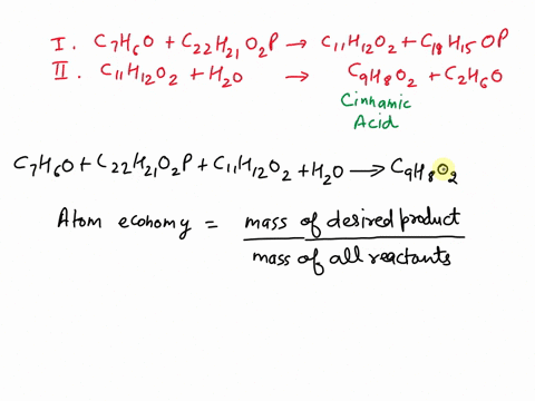 cinnamic-acid-c9h8o2-can-be-prepared-by-the-two-step-sequence-shown-below-reaction-1-c7h6o-c22h21o2p-c11h12o2-c18h15op-reaction-2-c11h12o2-h2o-c9h8o2-c2h6o-c7h6o-c22h21o2p-c11h12o2-c18h15op-76577