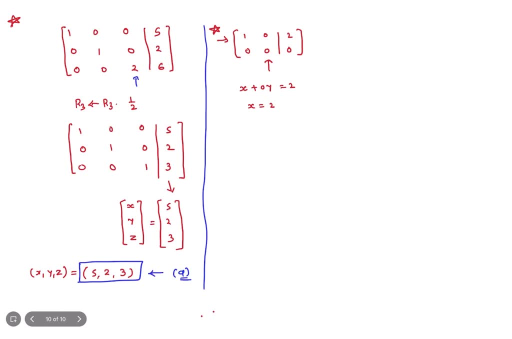 SOLVED: Consider the following augmented matrices. Find the solutions ...