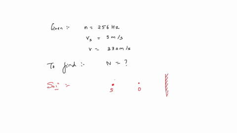 a-source-of-sound-of-frequency-256-hz-is-moving-rapidly-towards-a-wall-with-a-velocity-of-5ms-the-speed-of-sound-is-330-ms-if-the-observer-is-between-the-wall-and-the-source-then-beats-per-second-he-3