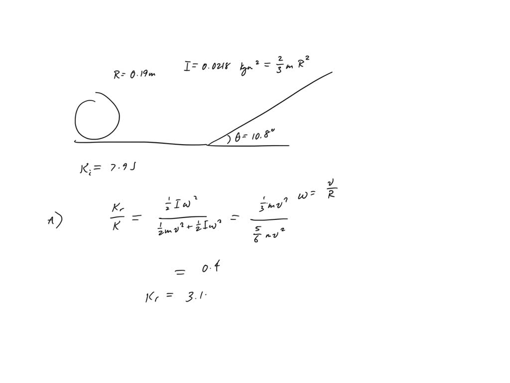 Roll Inertia SOLVED: A hollow sphere of radius 0.190 m, with rotational inertia I ...