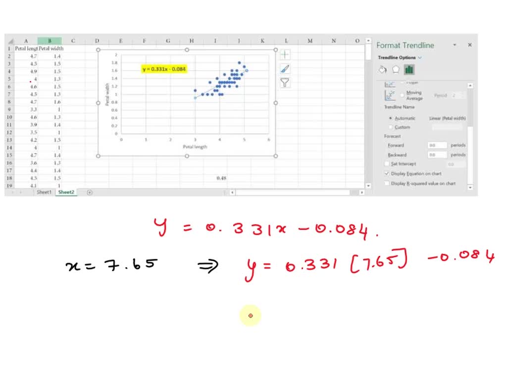 The famous iris dataset (the first sheet of the spreadsheet linked