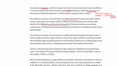 8-according-to-levinsonidentify-a-major-tak-that-must-be-mastered-in-carly-adulthood-areaching-the-pinnacle-of-ones-career-bdeveloping-a-stable-life-structure-c-focusing-on-family-developmen-50111