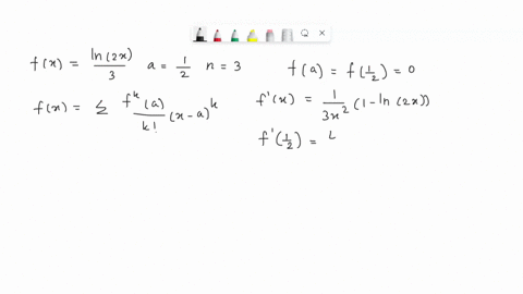 find-the-taylor-polynomial-t3x-for-the-function-f-centered-at-the-number-a-fx-ln2x-2x-a-1-2-35225