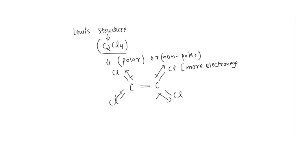 SOLVED: Draw the Lewis structure for C2Cl4. Think about it's molecular ...