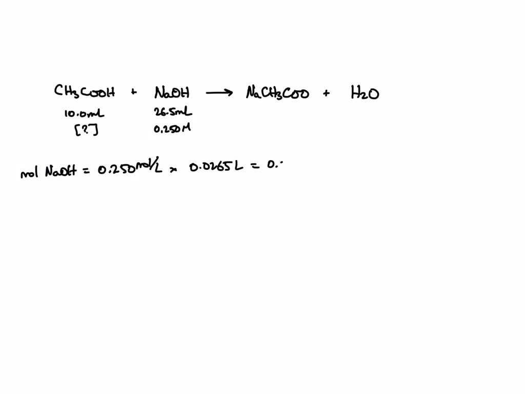 SOLVED 4. Vinegar is a dilute solution of acetic acid. What is the concentration of acetic acid