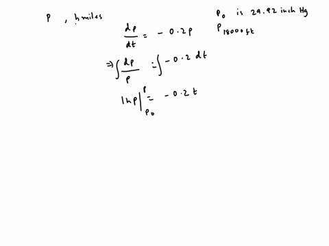 the-barometric-pressure-p-at-an-altitude-of-h-miles-above-see-level-satisfies-the-differential-equation-dpdh-02-p-if-the-pressure-at-sea-level-is-2992-inches-of-mercury-find-the-barometric-p-48077