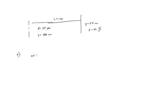 please-answer-all-questions-light-of-wavelength-480-nm-is-incident-upon-two-thin-slits-that-are-separated-by-a-distance-d-25-m-the-light-hits-a-screen-l-12-m-from-the-screen-it-is-observed-t-20183