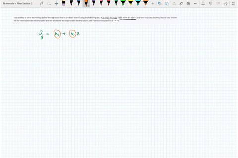 use-statkey-or-other-technology-to-find-the-regression-line-to-predict-y-from-x-using-the-following-data-x-5-10-15-20-25-30-y-111-97-96-83-68-64-click-here-to-access-statkey-round-your-answe-02952