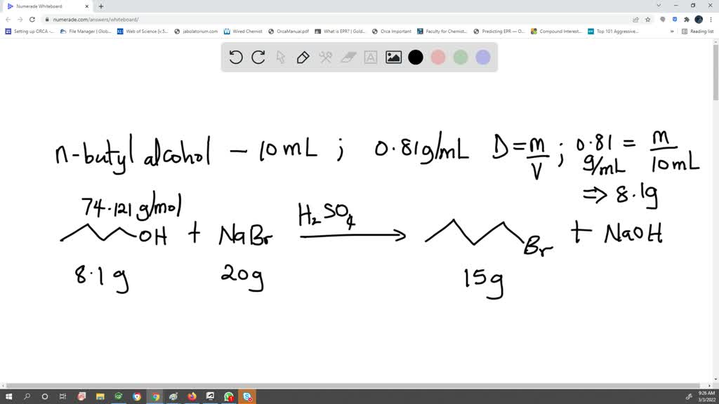 SOLVED 30 g of nbutyl bromide were obtained by brominating 25 g of n