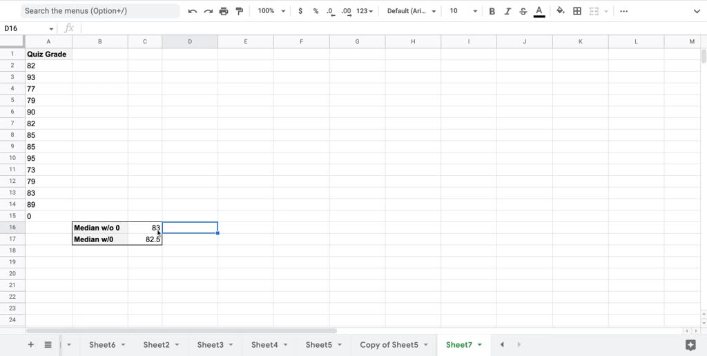 SOLVED Refer to Exercise 87.a. Find the median of Joey’s first 14 quiz