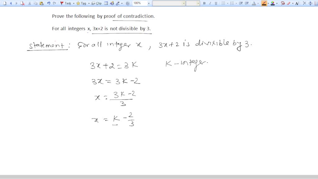 SOLVED: 3) Prove that if x is an integer; then x(x2 2) is divisible by 3