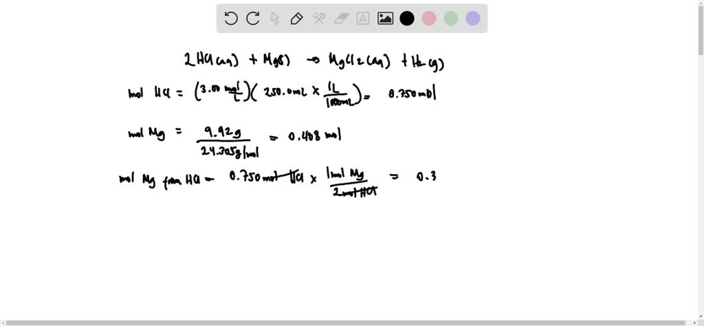 SOLVED: Aqueous hydrochloric acid reacts with magnesium to produce ...