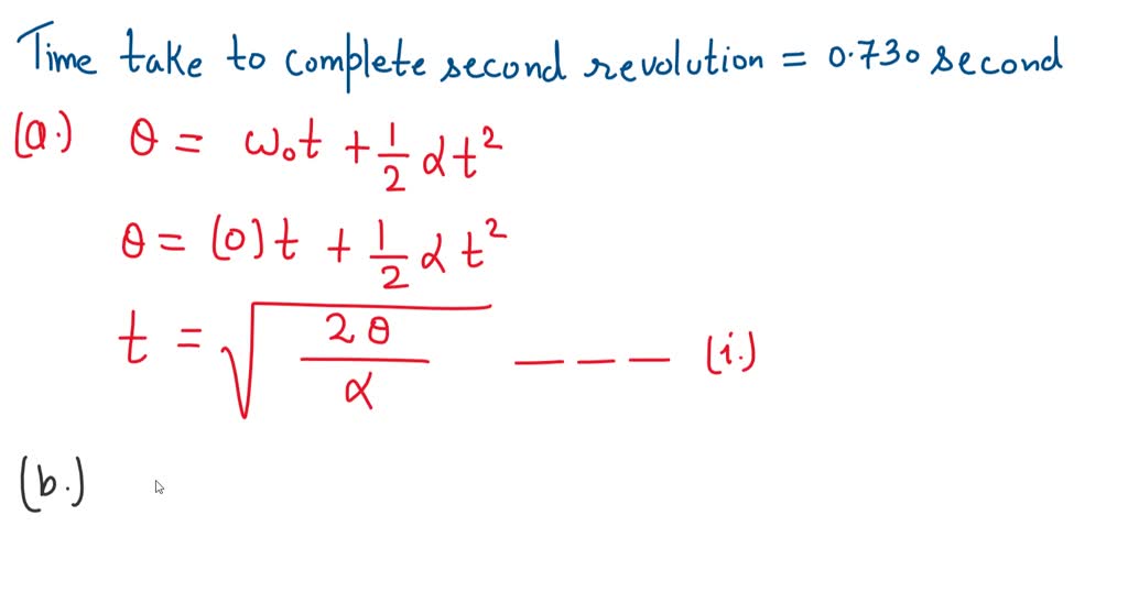 SOLVED A computer disk drive is turned on starting from rest and has