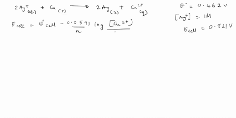 consider-an-electrochemical-cell-in-which-the-following-overall-reaction-takes-place-2-ag-aq-cus-2-ags-cu2aq-e-0462-v-the-reaction-is-performed-using-a-cathode-with-ag-100-m-and-an-anode-wit-46272