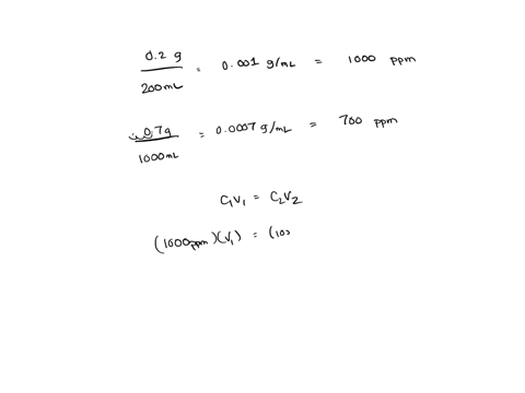 calculate-020-g-of-a-solid-was-dissolved-in-200-ml-of-water-calculate-the-concentration-of-the-stock-solution-in-ppm-070-g-of-a-solid-was-dissolved-in-1000-ml-of-water-calculate-the-concentr-93053