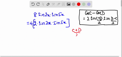 write-the-expression-as-a-sum-or-difference-of-trigonometric-functions-8-sin-2-x-sin-5-x-38609