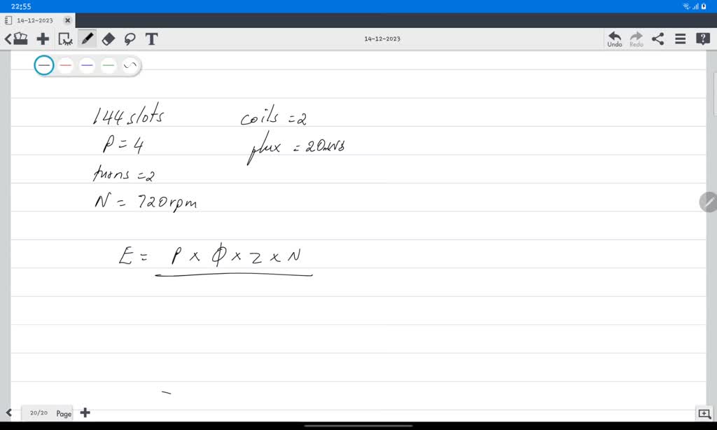 Text A 4pole DC machine has 144 slots in the armature with two coil