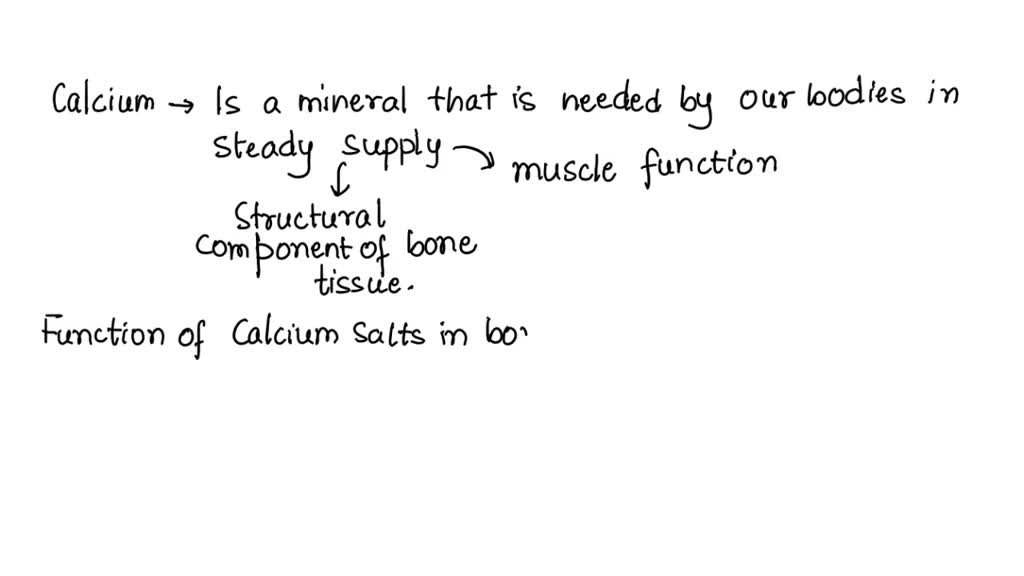 SOLVED Calcium salts form the bulk of the material in bone