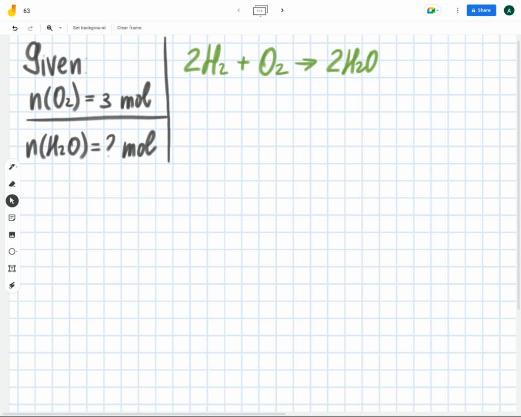 Solved How Many Moles Of H2o Are Produced From Three Moles Of Oxygen