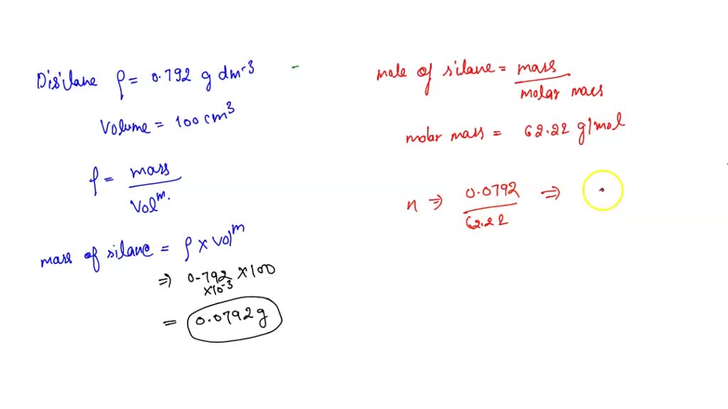 SOLVED: Tetrasilane (Si4H10) is a liquid with a density of 0.792 g/cmÂ³ ...