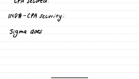 beginarrayl-text-1-b-stackrelleftarrow01-text-2-k-stackrelleftarrow-sigma-text-keygen-text-3-bprime-leftarrow-mathcalamathcalecdot-text-4-return-bprime-stackrel-b-text-return-real-encryption-or-text-e