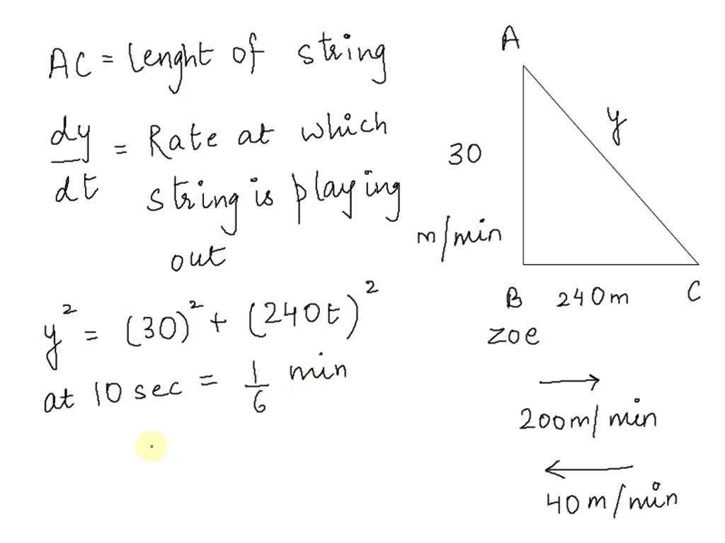 SOLVED Zoe is flying a kite The kite is initially directly over her