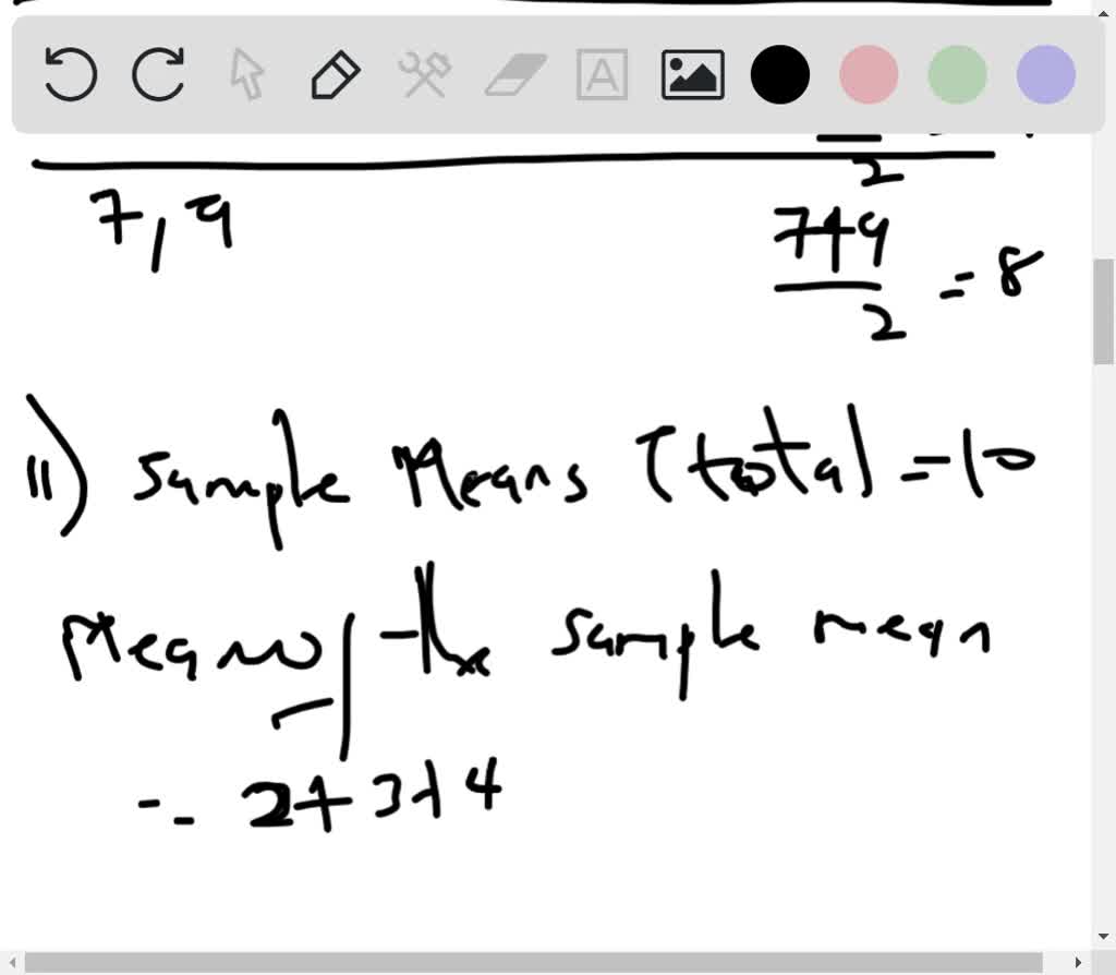 What is the mean of numbers 1 3 5 7 9?