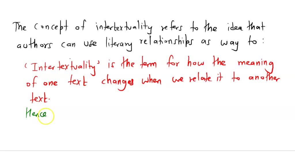 SOLVED 2. Which of the following does not allow intertextuality to