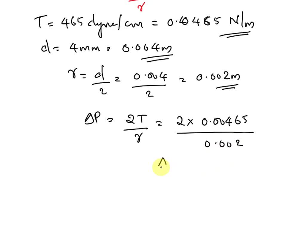 SOLVED Let's look at the surface tension of the liquid metal mercury