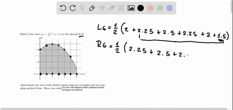 below-is-the-curve-y-r-2-on-the-interval-03-approximate-the-area-of-the-shaded-region-using-six-rectangles-and-the-sam-pling-method-below_-show-your-work-use-the-left-endpoint-method-midpoin-00397