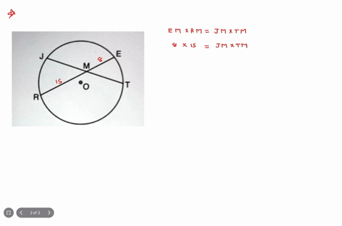 13-in-the-diagram-below-of-circle-0-chords-jt-and-er-intersect-at-m-if-em-8-and-rm-1s-the-lengths-of-jm-and-tm-could-be-12-and-95-16-and-75-14-and-85-18-and-65-68397