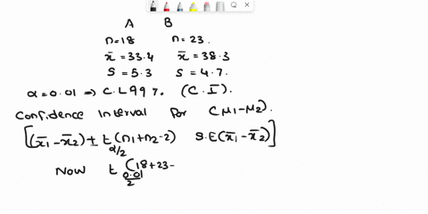 given-the-sample-data-below-sample-a-sample-b-n18-n23-x-334-x-383-s53-s-47-assuming-that-1-is-the-population-mean-from-which-sample-a-is-drawn-then-the-99-confidence-interval-for-the-differe-14738