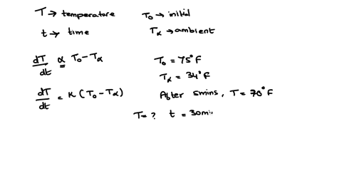 the-rate-of-change-of-temperature-with-respect-to-time-is-proportional-to-difference-of-the-initial-temperature-and-ambient-temperature-a-soda-at-75of-is-placed-into-a-refrigerator-that-is-3-02648