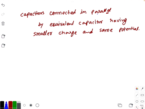 capacitors-connected-in-parallel-can-be-replaced-with-equivalent-capacitor-that-has-the-smaller-total-charge-g-and-tbe-same-potential-diflerence-v-as-the-actual-capacitors-true-false-82189