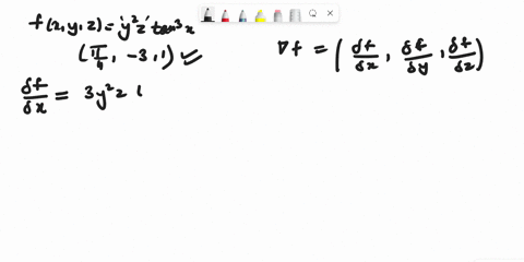 find-the-gradient-of-f-at-the-indicated-point-fx-y-zy2-z-tan-3-x-pi-4-31-3-26215