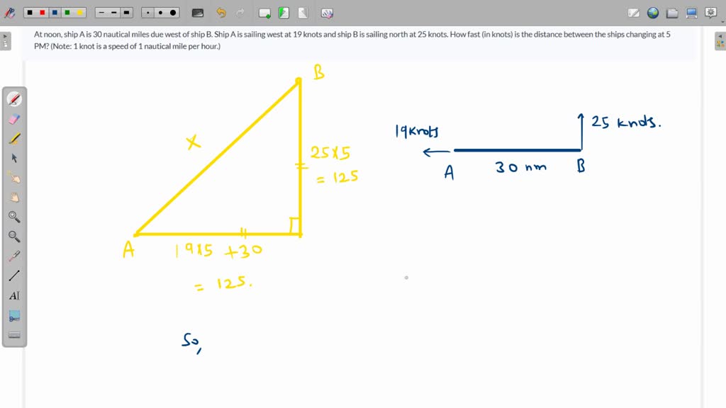 solved-point-at-noon-ship-a-is-30-nautical-miles-due-west-of-ship-b-ship-a-is-sailing-west