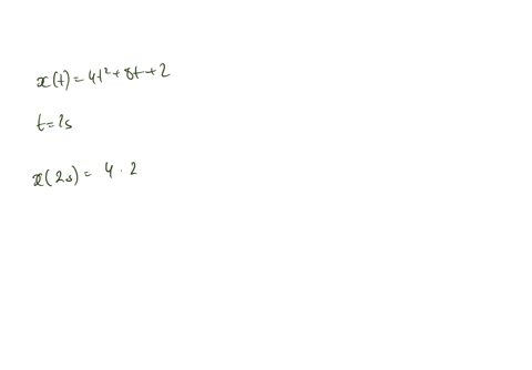 the-displacement-of-a-particle-is-given-by-xt4t28t2-where-length-is-in-metre-and-time-in-second-its-displacement-at-t2s-find-the-displacement-15172