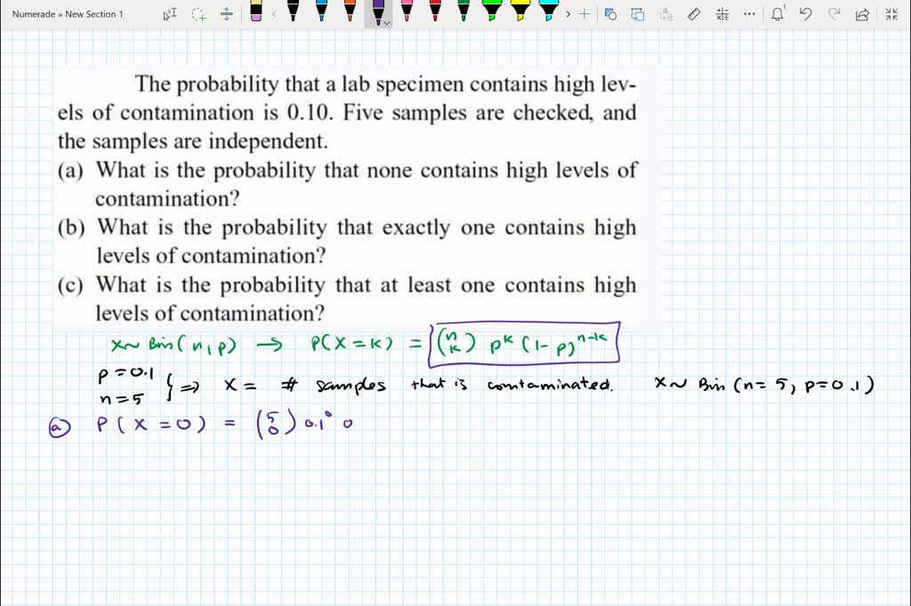 The Probability That A Lab Specimen Contains High Lev- Els Of ...