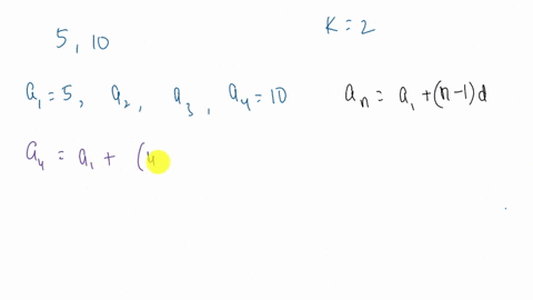 insert-k-arithmetic-means-between-the-given-pair-of-numbers-5-10-k-2