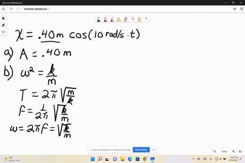 a-mass-of-042-kg-is-attached-to-a-spring-and-set-into-oscillation-on-a-horizontal-frictionless-surface-the-simple-harmonic-motion-of-the-mass-is-described-by-xt-040-mcos10-radst-determine-th-89186