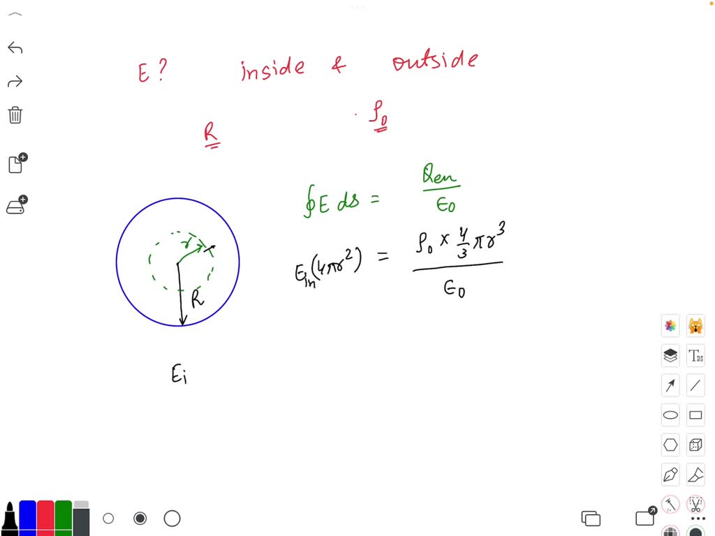 SOLVED Calculate the electric field inside and outside of a sphere